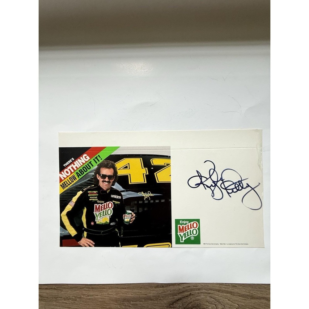 Autographed Signed Kyle Petty NASCAR Auto Racing Photo Mello Yello Pontiac